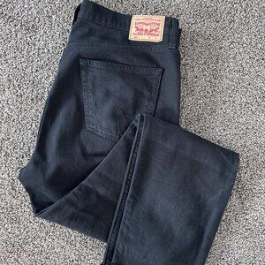 Levi's 501 Women's Jeans Black Raw Hem Size 32x32 Size 14 Tall